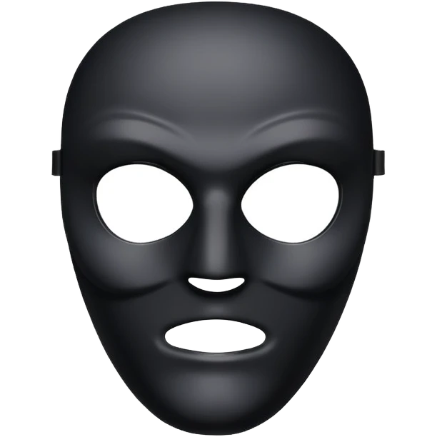 Black mask emoji