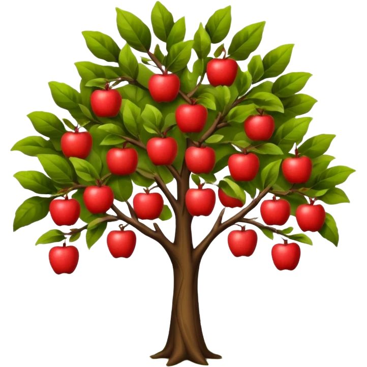 Apple tree, less apples. emoji