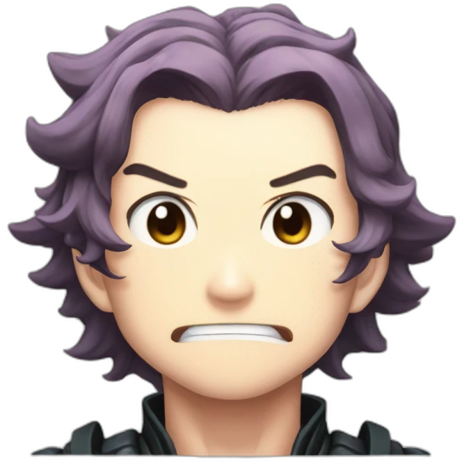 Tanjiro Kamado Demon SLayer Angry emoji