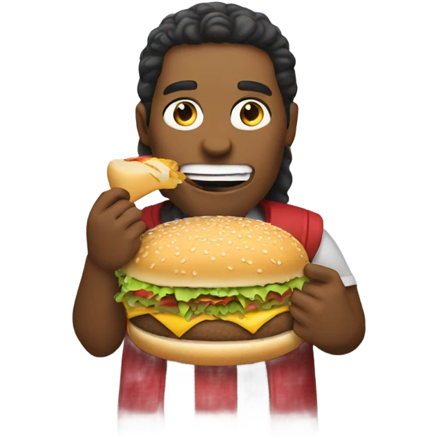 Me eating a  Big Mac emoji
