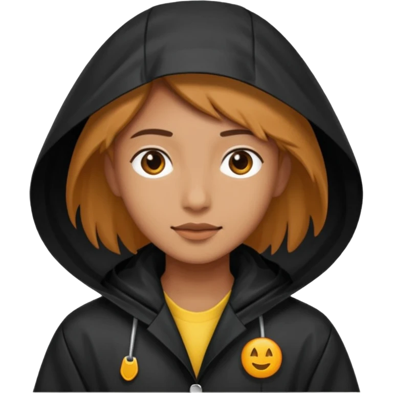 black Raincoat Pedestrian  emoji