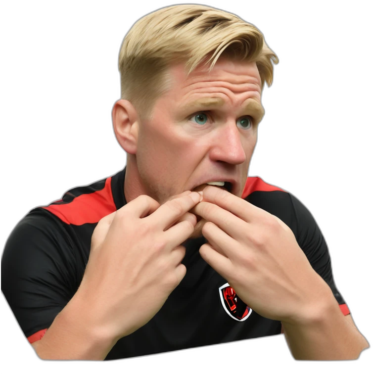 Eddie Howe biting nails emoji