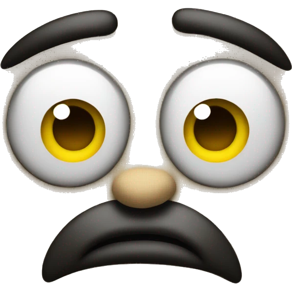 Emoji face staring menacingly  emoji