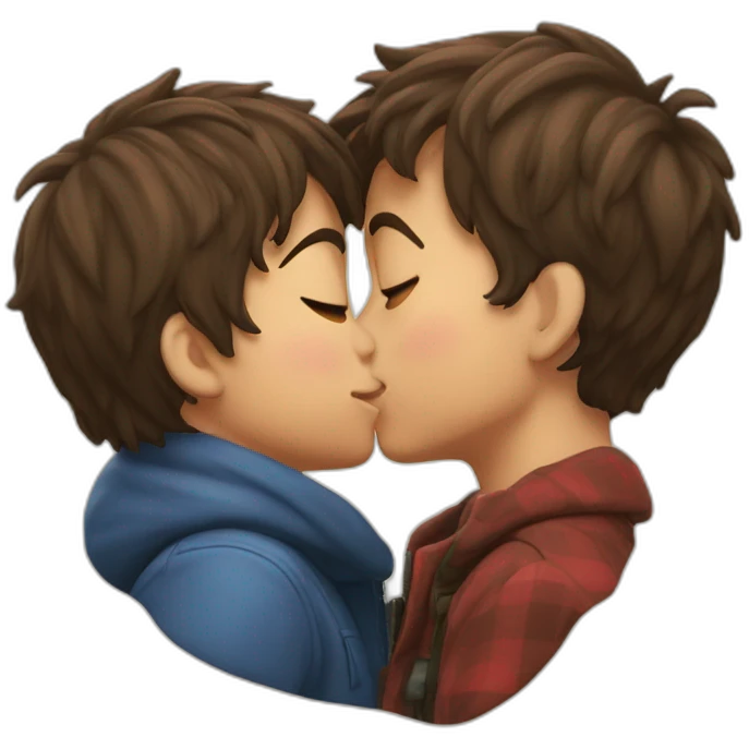 Boy kissing emoji