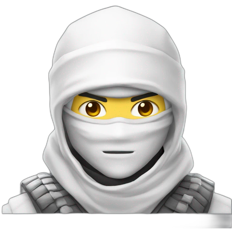 Ninja blanc anre emoji