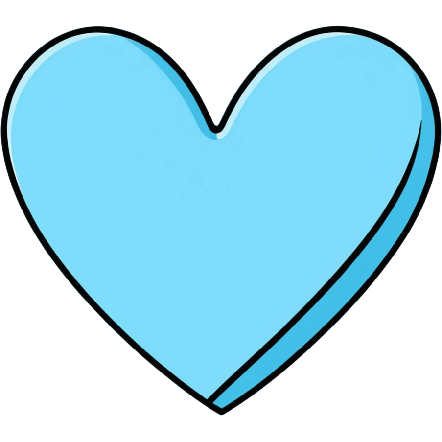 light blue heart emoji