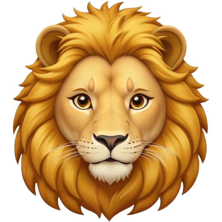 confident female lion head and shoulders emoji