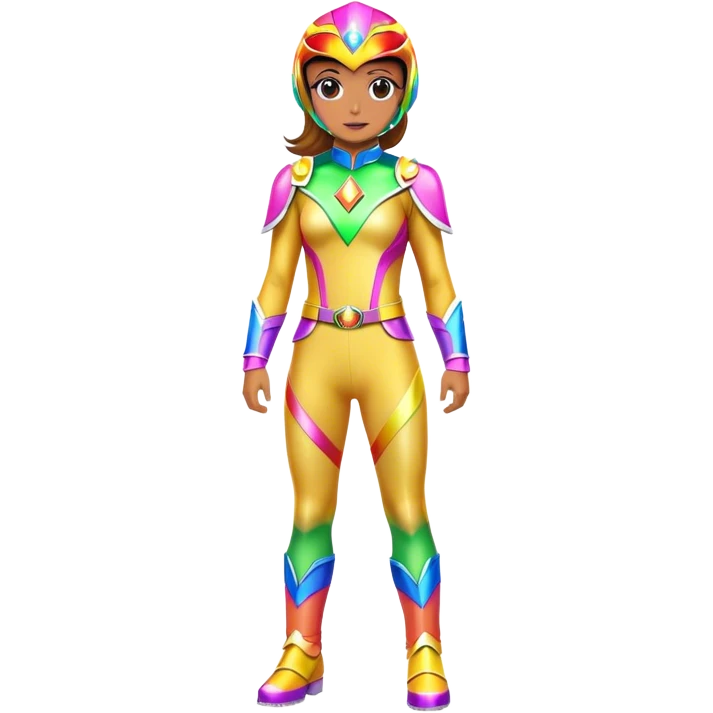 rainbow Power ranger full body girl emoji