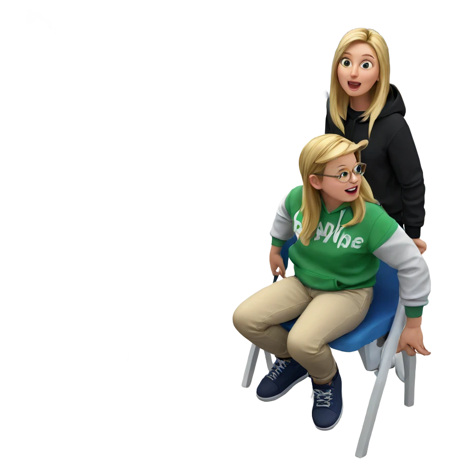 blonde girls and boys gathering emoji