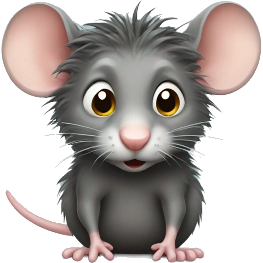 Rat with ugly hair  emoji