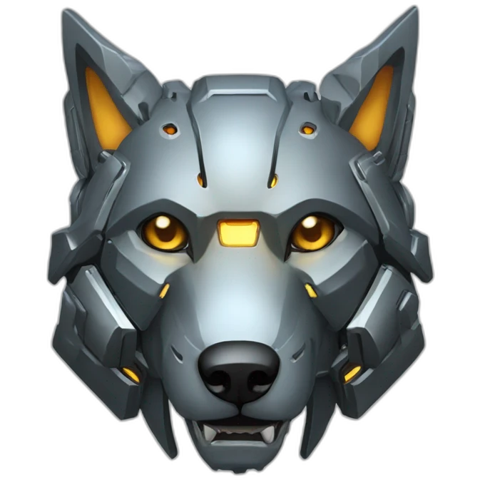 mecha wolf head emoji