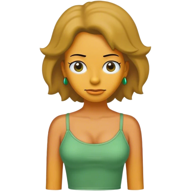 Simpson in a green camisole emoji