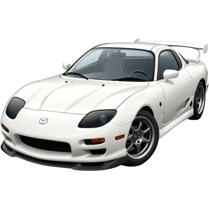White mazda rx7  emoji