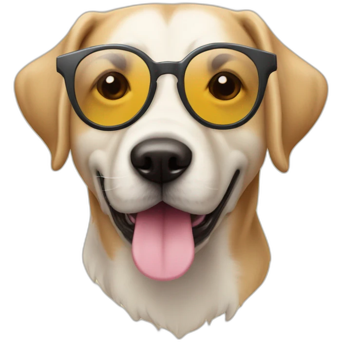 Perrita de aguas con gafas de sol emoji