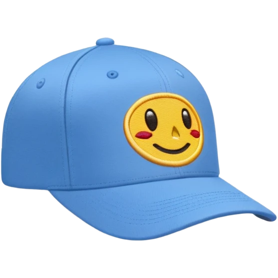 cap with a simple logo on the front panel emoji