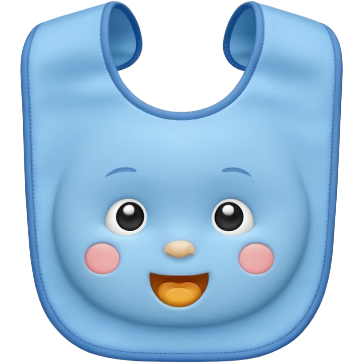 a simple blue baby bib emoji