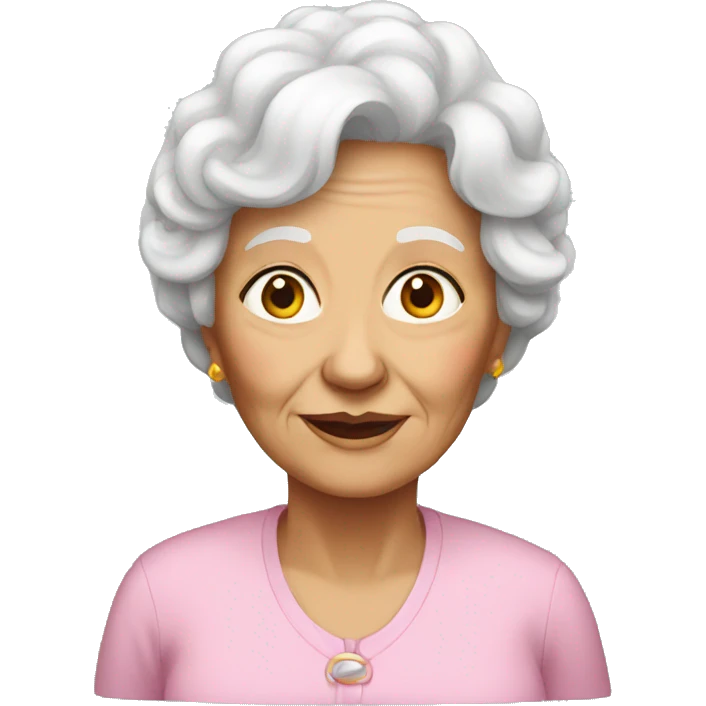 white grand mother emoji
