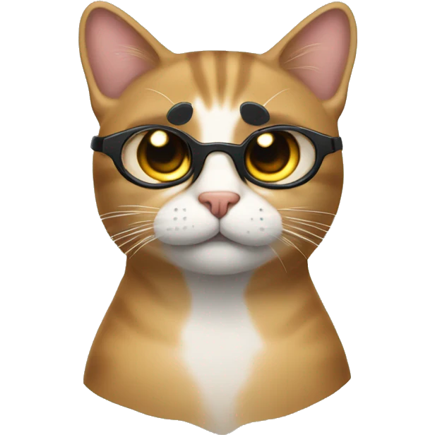 Gato con lenes emoji