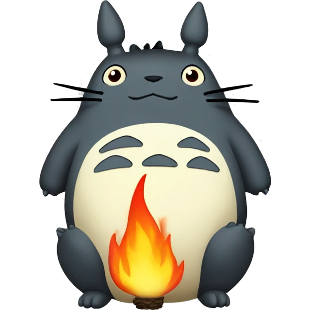 Totoro flame emoji