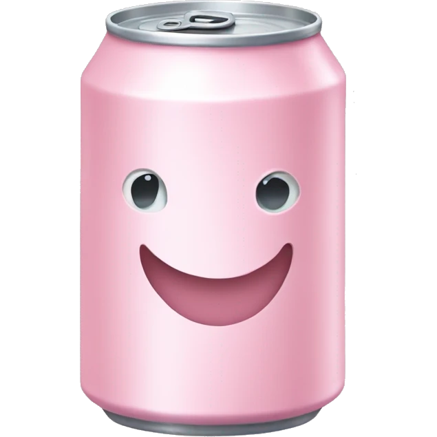 Blank pastel pink soda can emoji