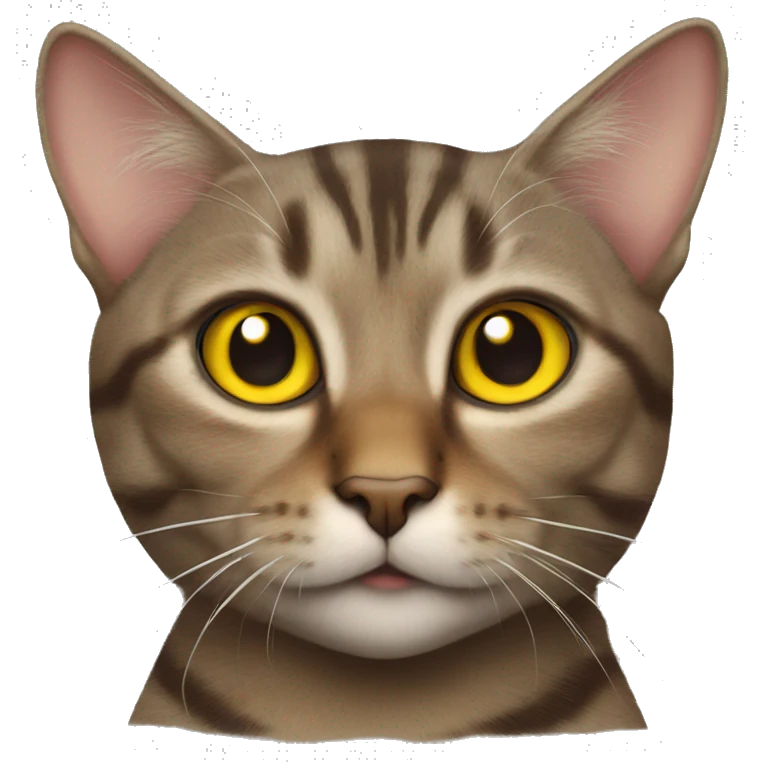 brown tabby cat with yellow eyes and wings emoji
