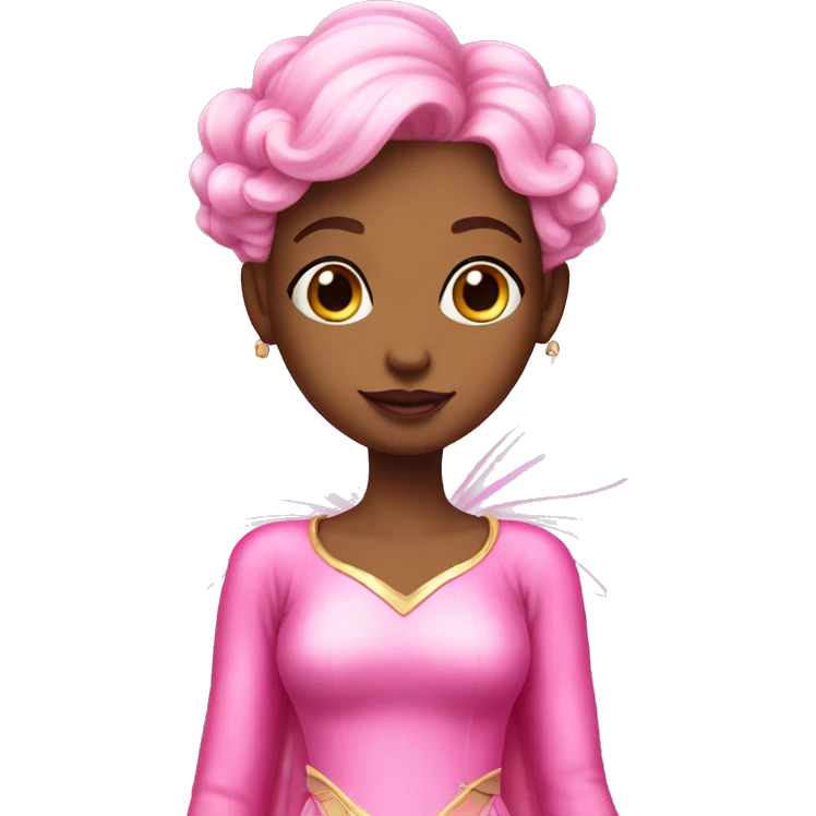 Princess fairy with bubblegum pink clothes emoji