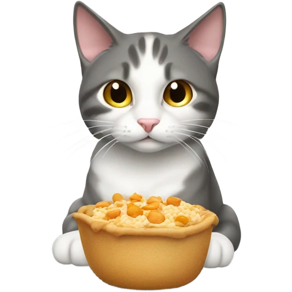 Cat eating somdthing emoji