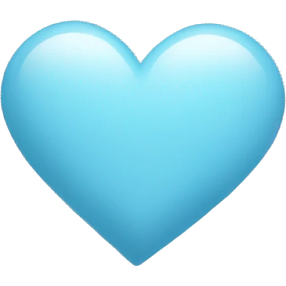 light blue heart with clouds emoji