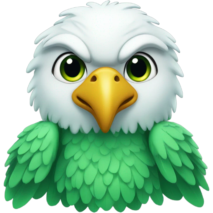 Green smiley eagles emoji