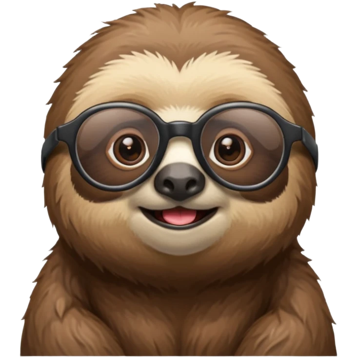 Ленивец в очках emoji