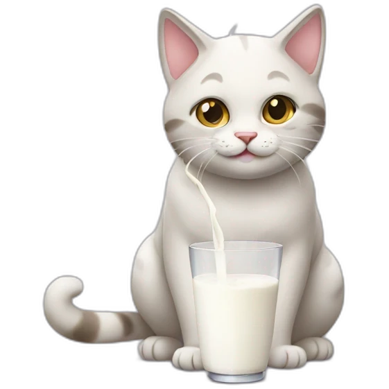 milk drinking cat emoji