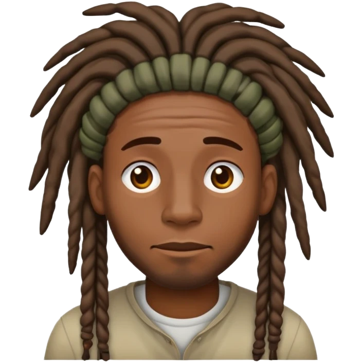 Black guy with dreads nodding his head emoji