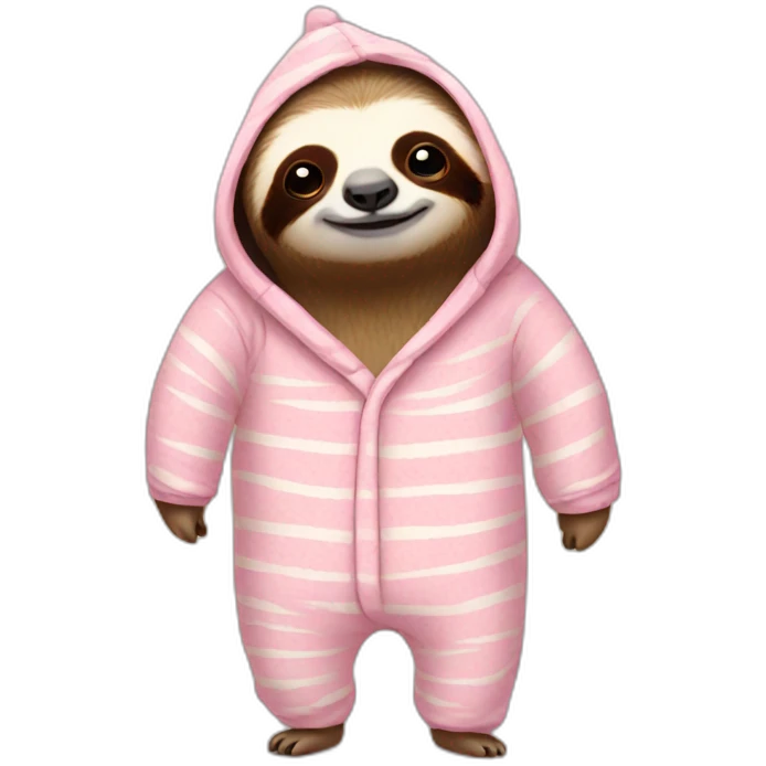 Sloth in pajamas emoji