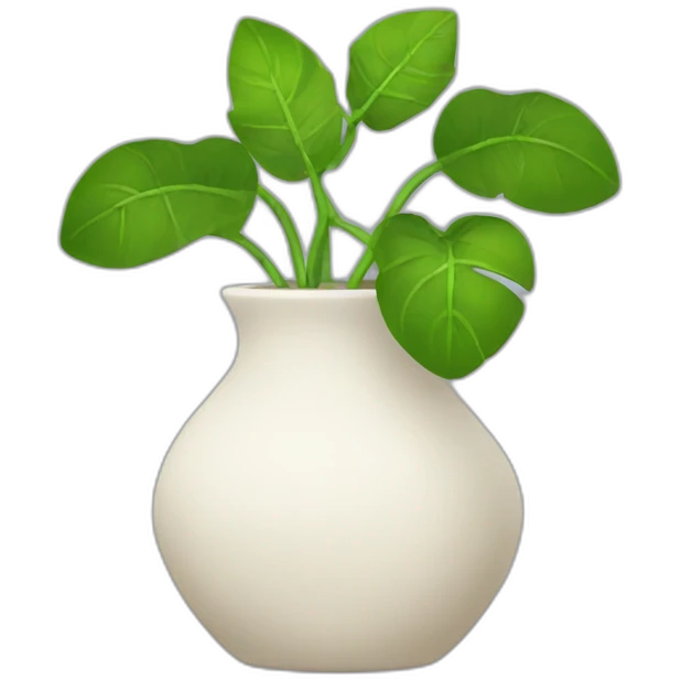 Vase with money plant emoji