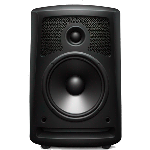 Big black speaker emoji