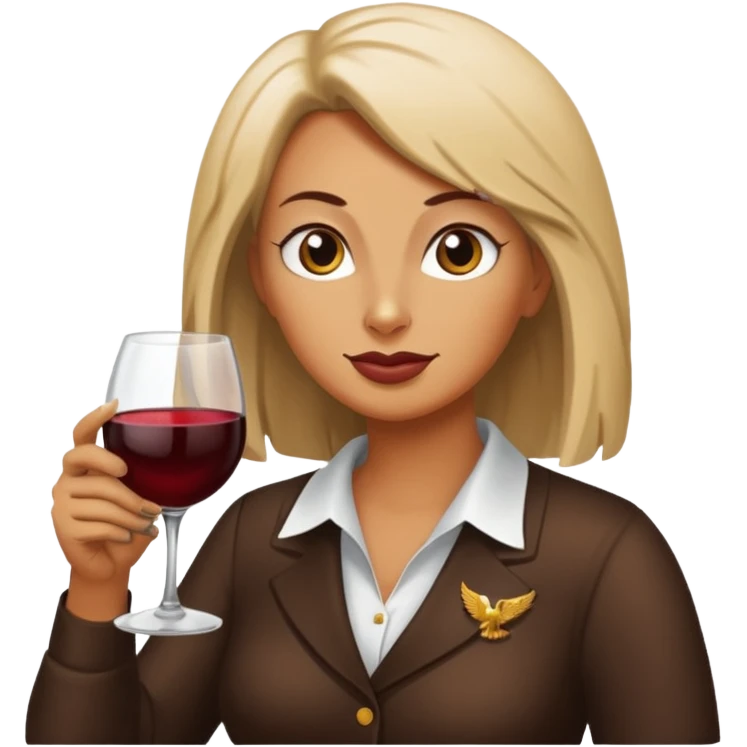 Eagle mom drinking wine emoji