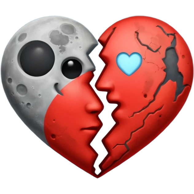 moon and mars heart emoji