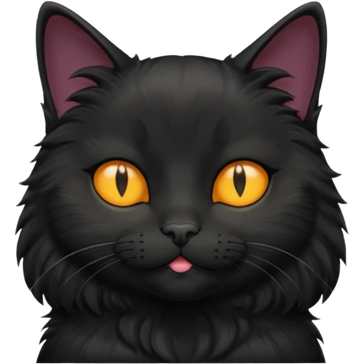 Kiss black cat emoji