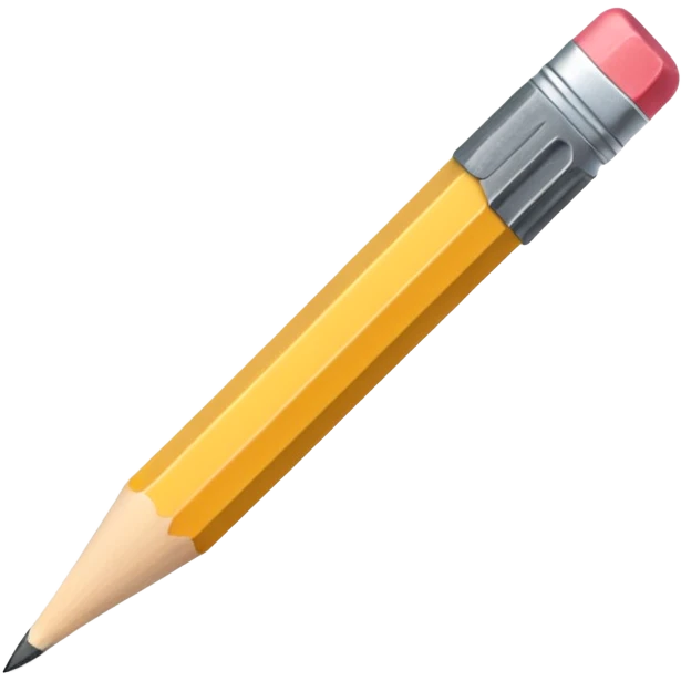 Pencil stub with chewed on eraser emoji