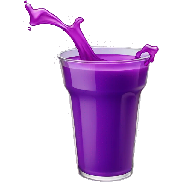Purple juice spilling on world emoji