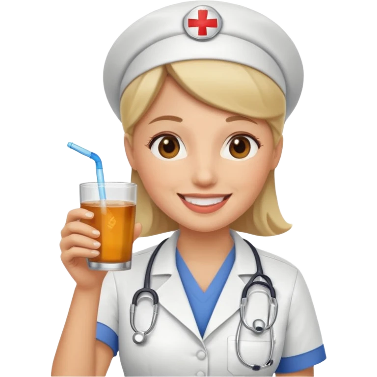 nurse drinking  emoji