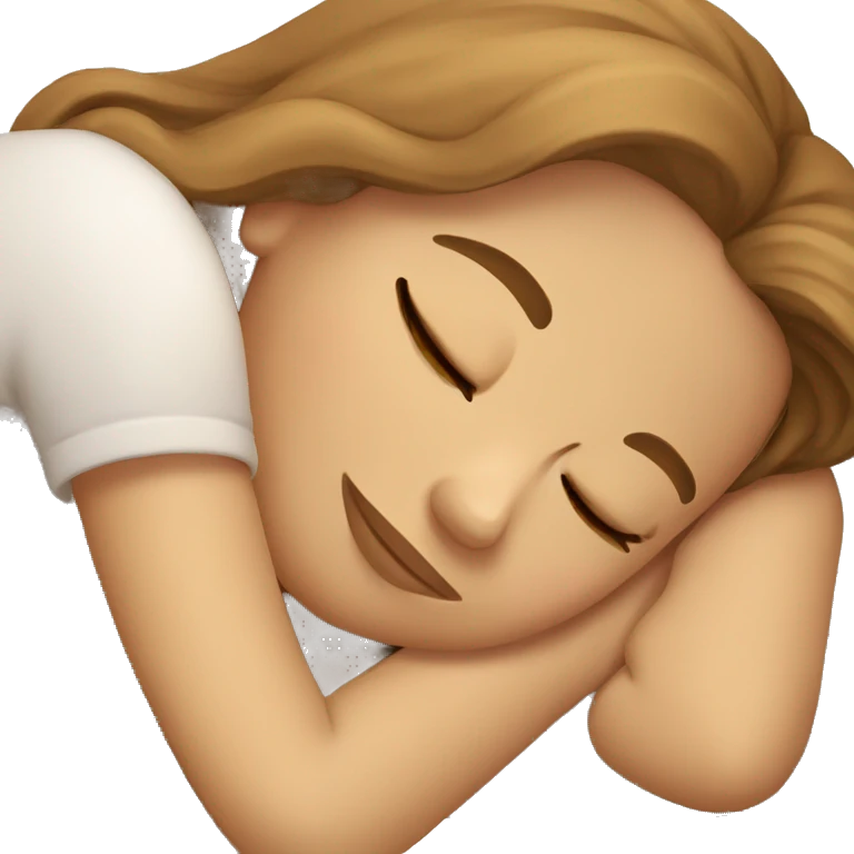 light brown hair girl sleeping emoji