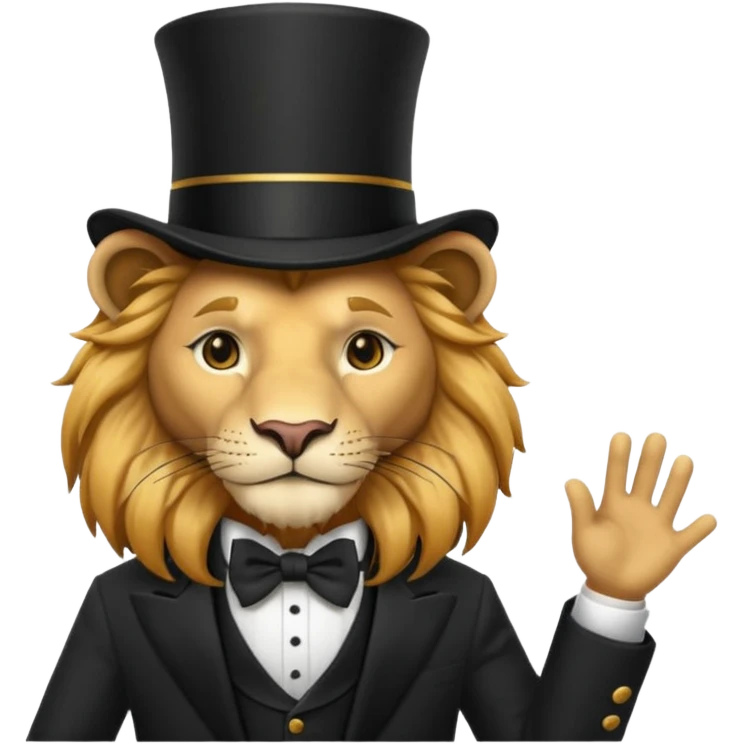 Magician lion emoji