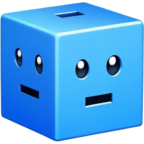 Geometry Dash cube character emoji