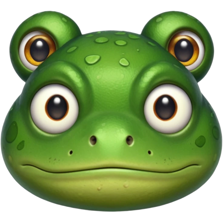 A frog with a sad face emoji