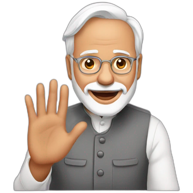 Modi say bye emoji