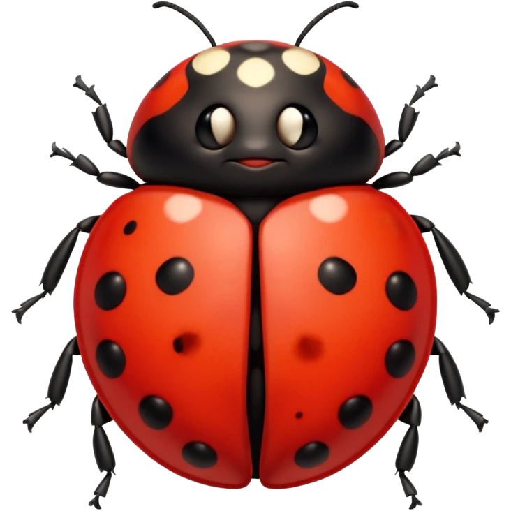 red cute ladybug emoji