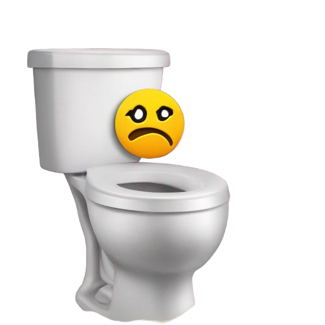 Skibidi toilet next to dust holding baby gronk emoji