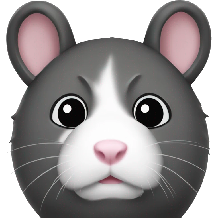 Face black back white butt black hamster emoji