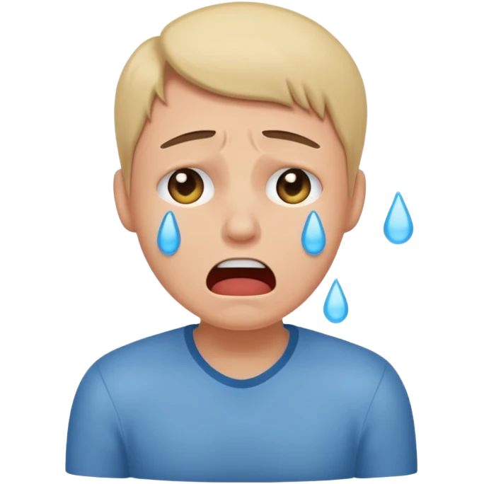 crying with shout, full body. emoji